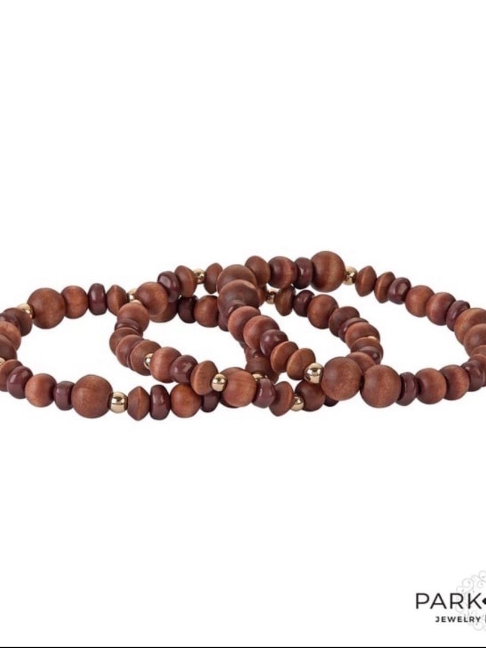 Park Lane Driftwood Brown Wooden Bead Stretch Bracelet - Set of 3 - Picture 4 of 9